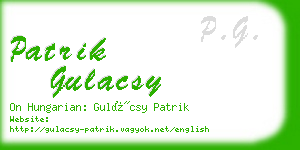 patrik gulacsy business card